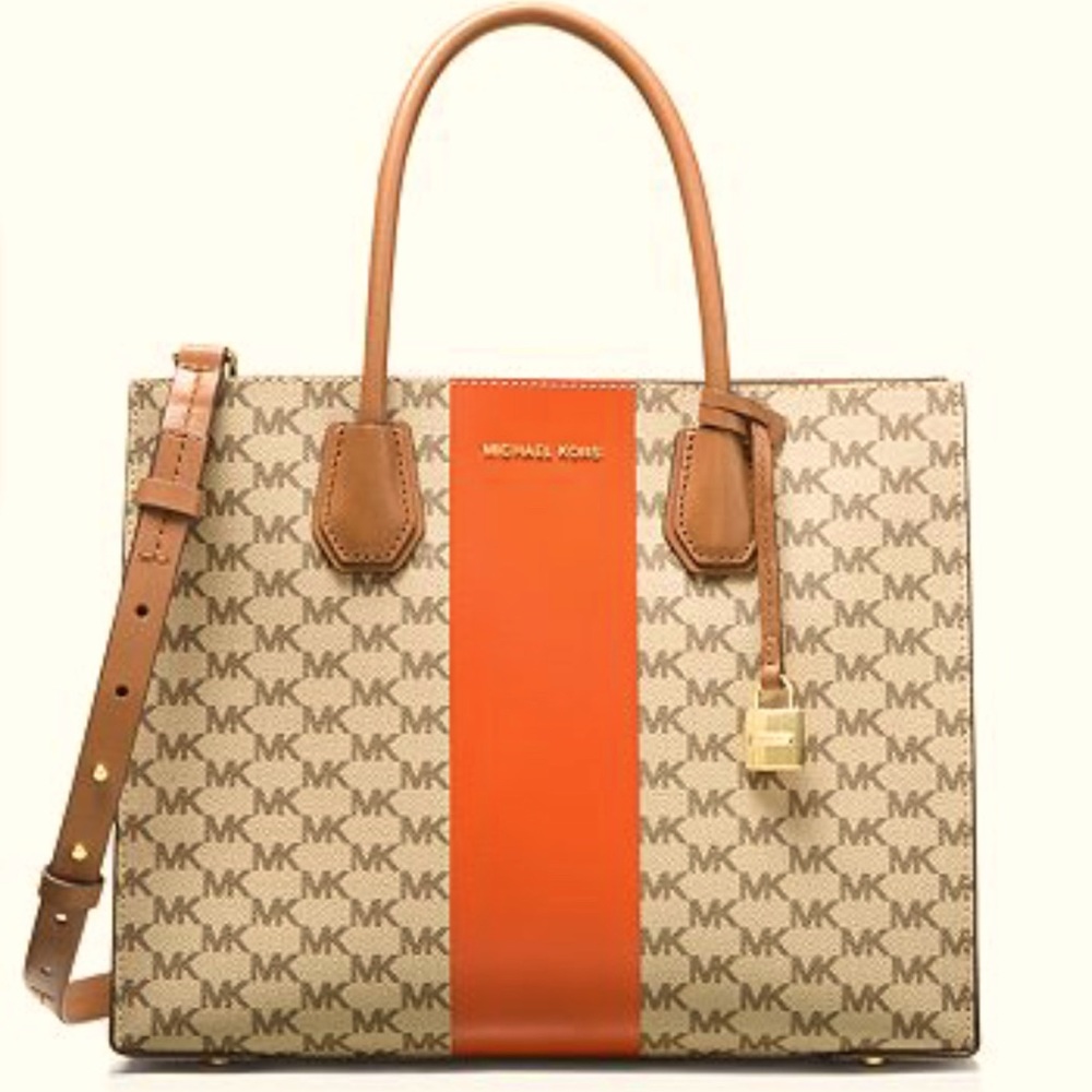 Michael Kors Center Stripe Convertible Large Tote - image 1